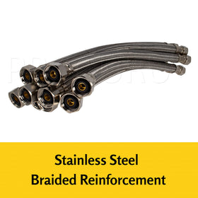 PROCURU stainless steel braided supply line blends durability with flexible routing.