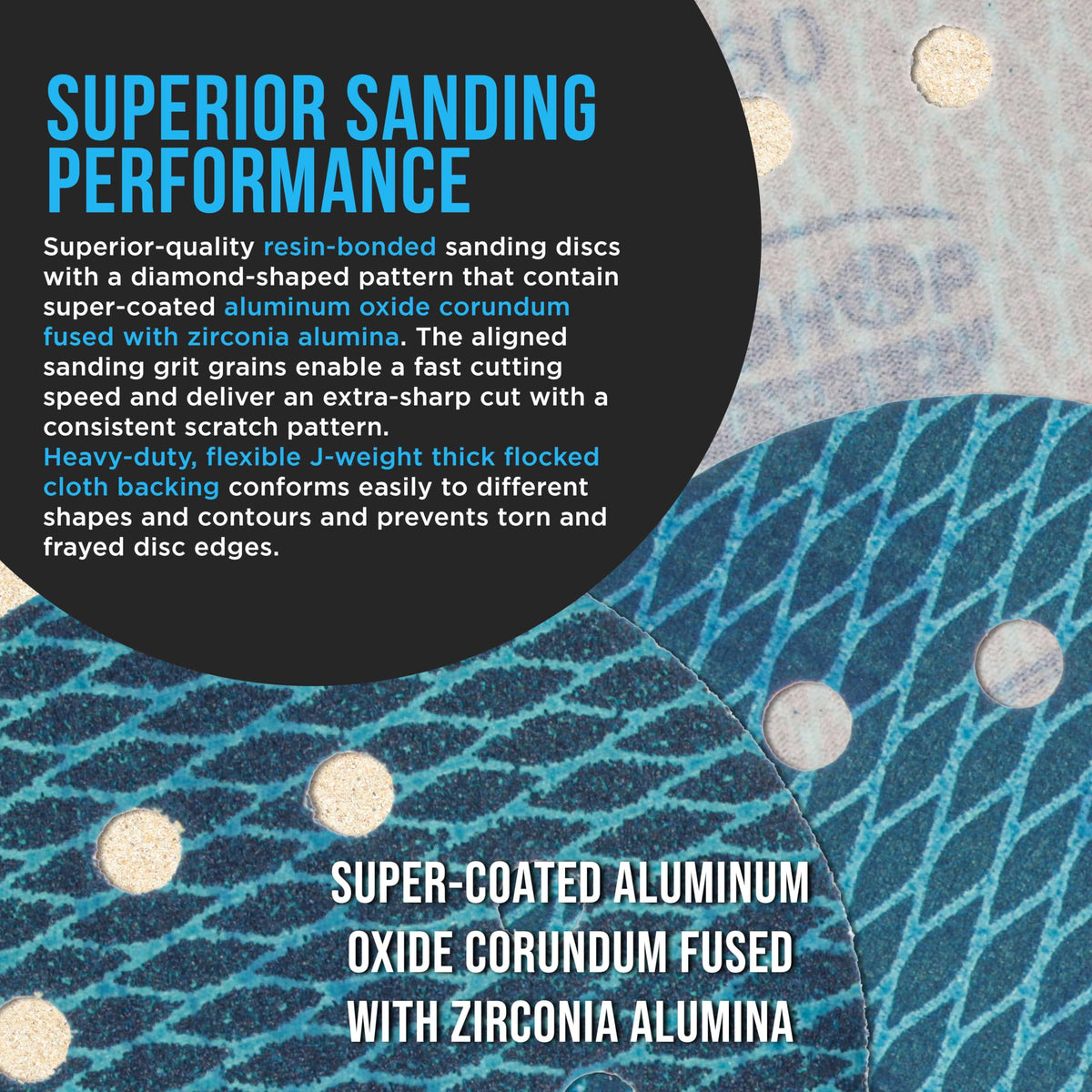 ProductionShop 8-hole design enhances cooling and reduces loading for longer disc life.