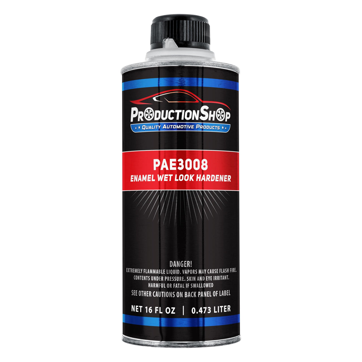 ProductionShop PAE3008 wet look hardener bottle for durable enamel finish.