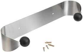 Prodyne under-cabinet paper towel holder in silver and black for easy access