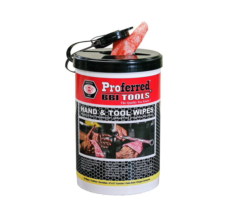 Proferred T99001 heavy-duty wipes tackle stubborn grease on tools.