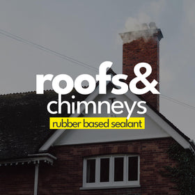 Soma Fix black bitumen sealant applied to a roof surface for sealing.
