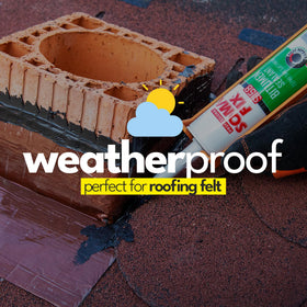 Professional Soma Fix butyl-based sealant providing waterproof joint on a flat roof.