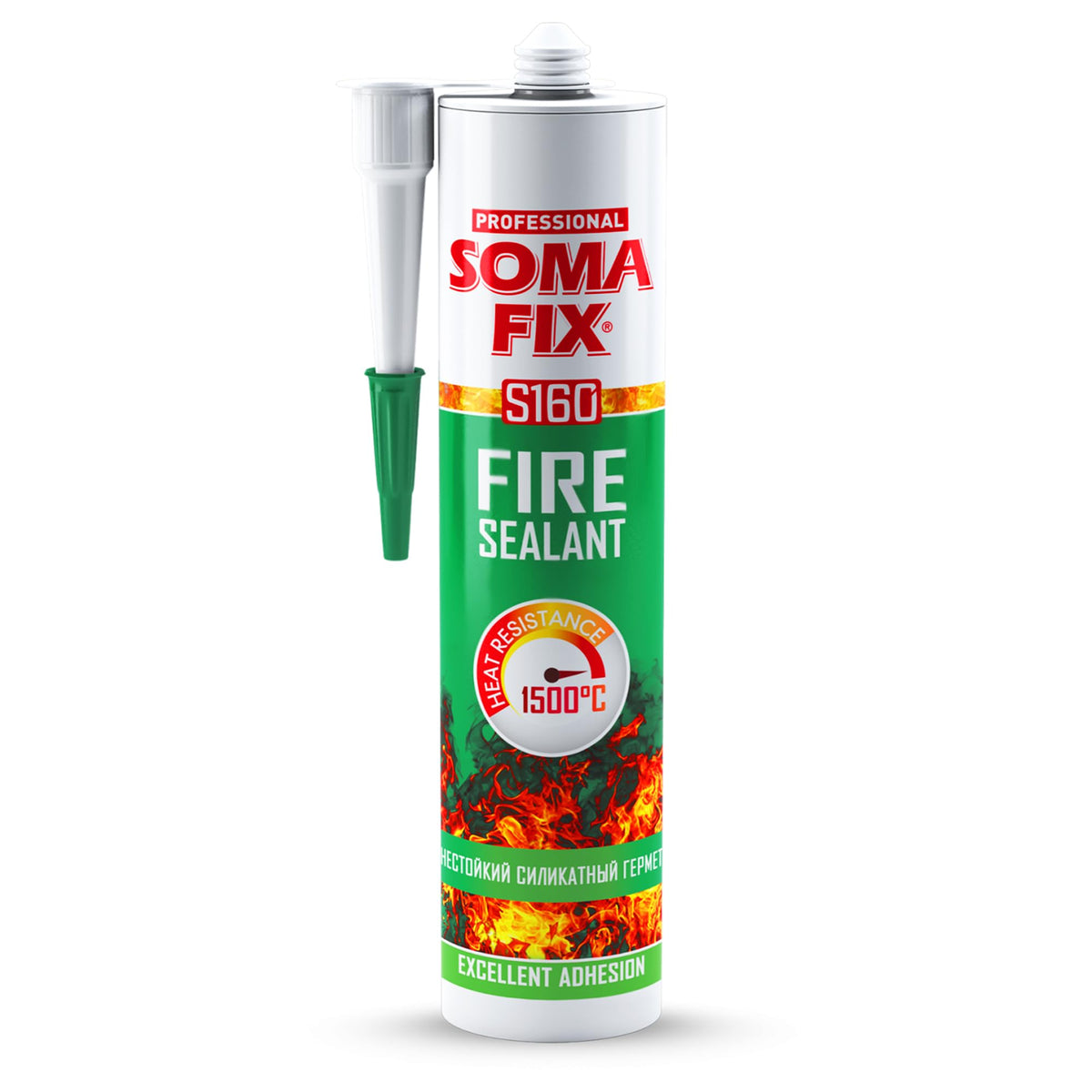 Professional Soma Fix furnace cement tube and nozzle ready for high-heat sealing.