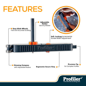 Profiler+ Smooth gliding design enables fast, accurate tracing.
