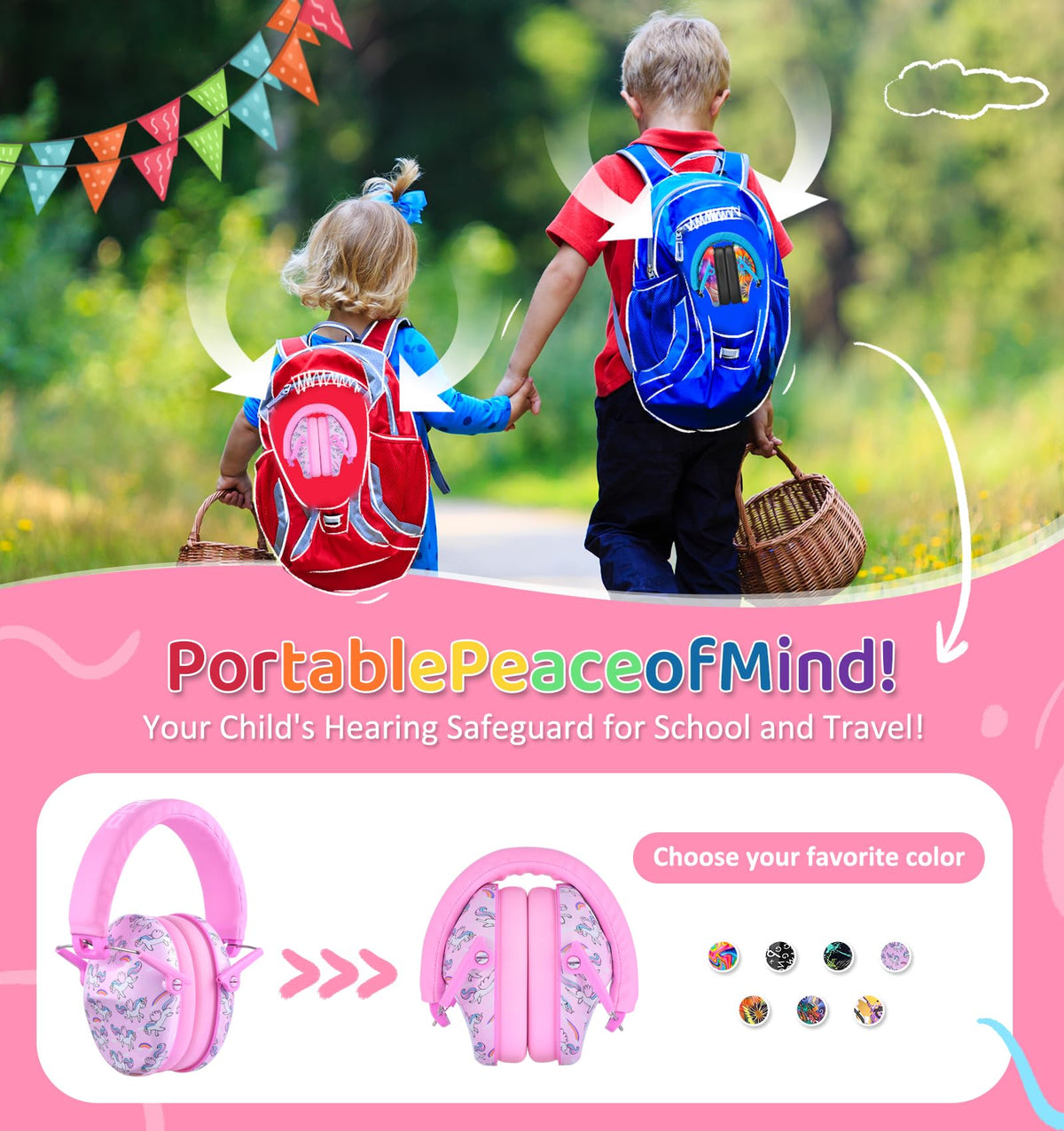 PROHEAR 032 earmuffs at concerts and flights suitable for noisy settings.