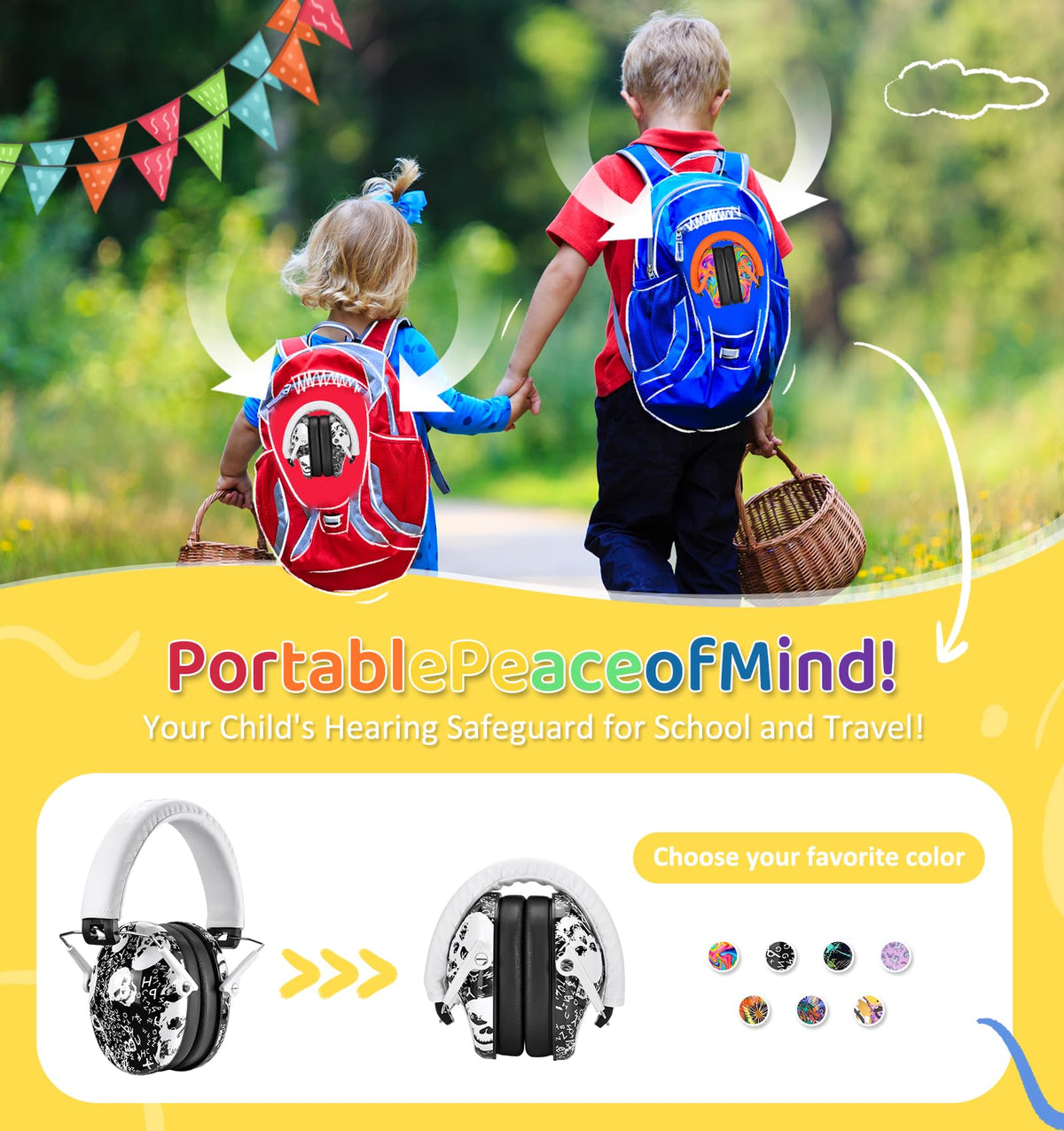 PROHEAR 032 vibrant skull design boosts visibility in crowds
