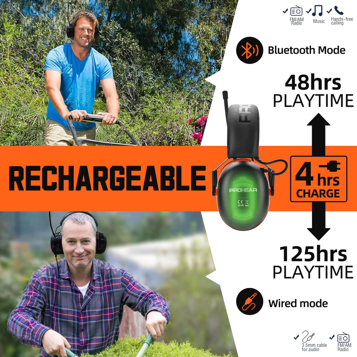 PROHEAR 033-2-0 AM FM radio image lets you tune in while you work.