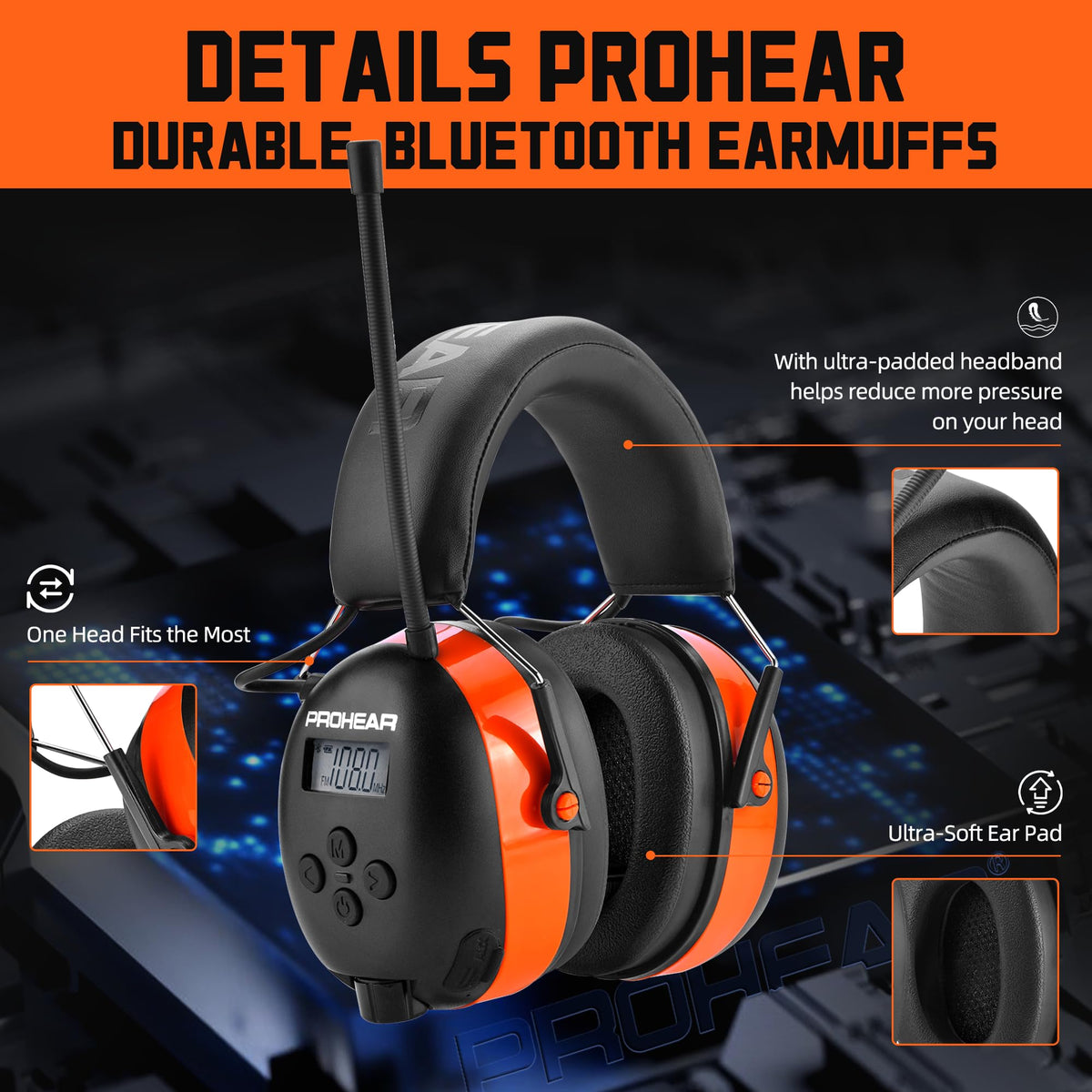 PROHEAR 033-2-0 soft ear cushions for extended wear comfort.