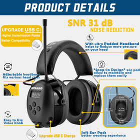 PROHEAR 033 31dB SNR reduces ambient noise during tasks.