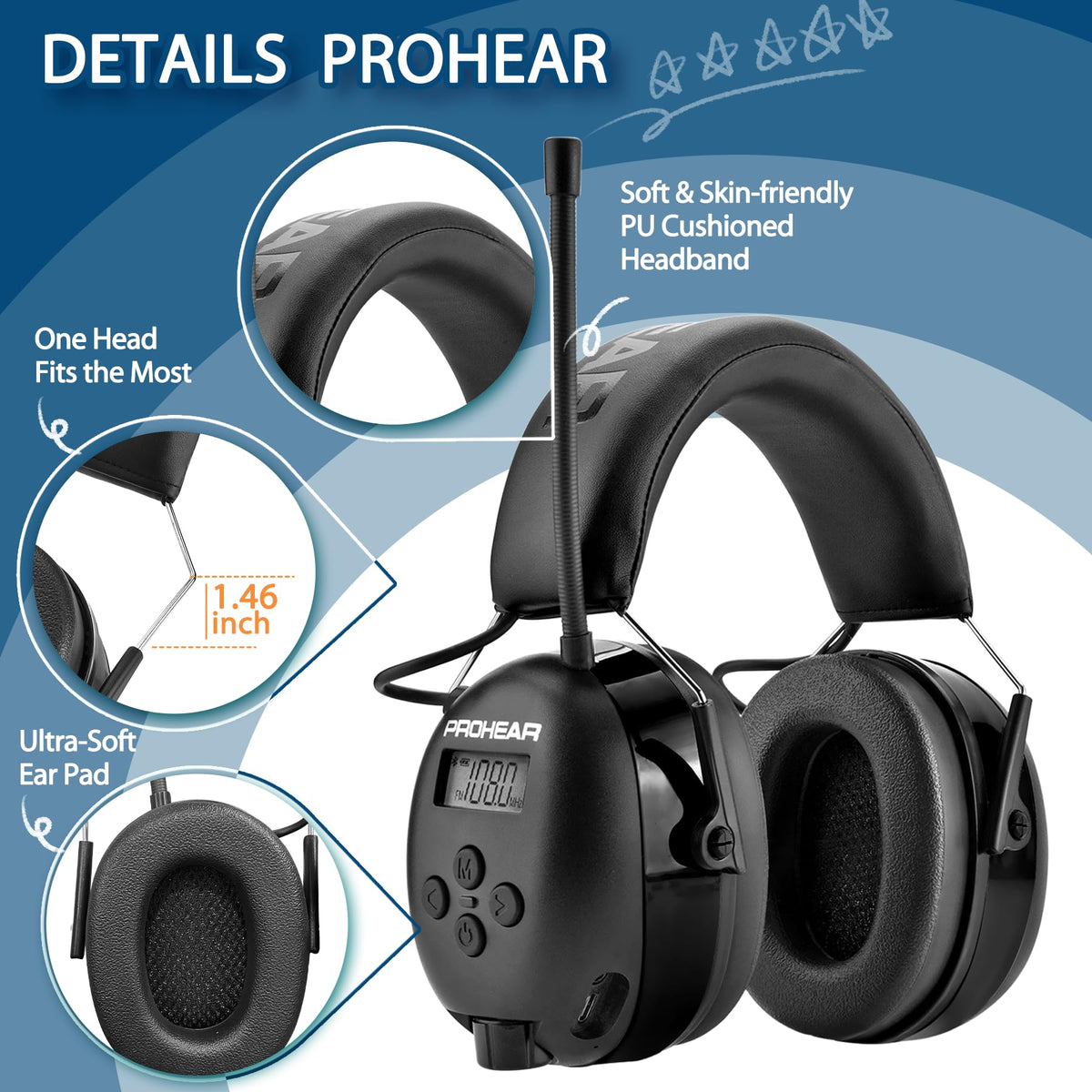 PROHEAR 033 mowing-use scenario for outdoor listening.