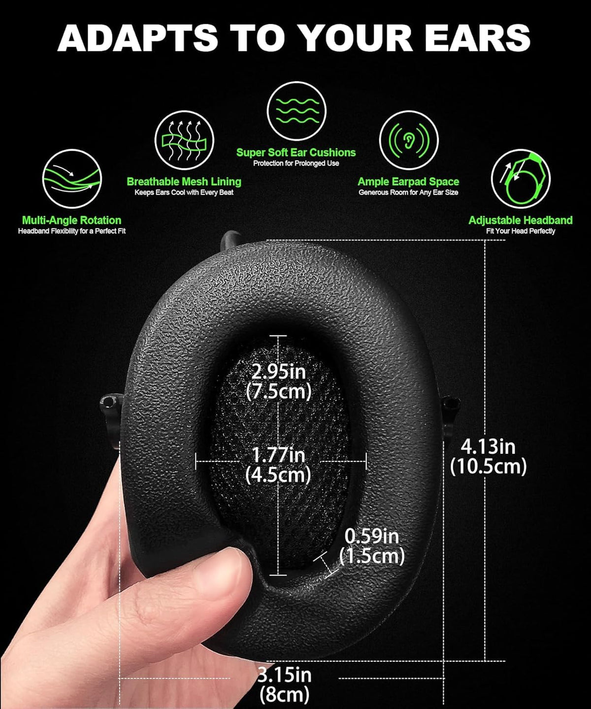 PROHEAR 033 Type-C or 3.5mm ports offer flexible charging options.