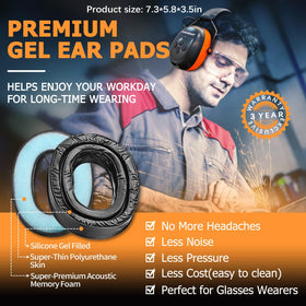 PROHEAR 037 memory-foam ear cups closeup emphasize pressure relief during long sessions.