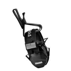 PROHEAR ear-muff holder clip in use keeps gear organized and ready.