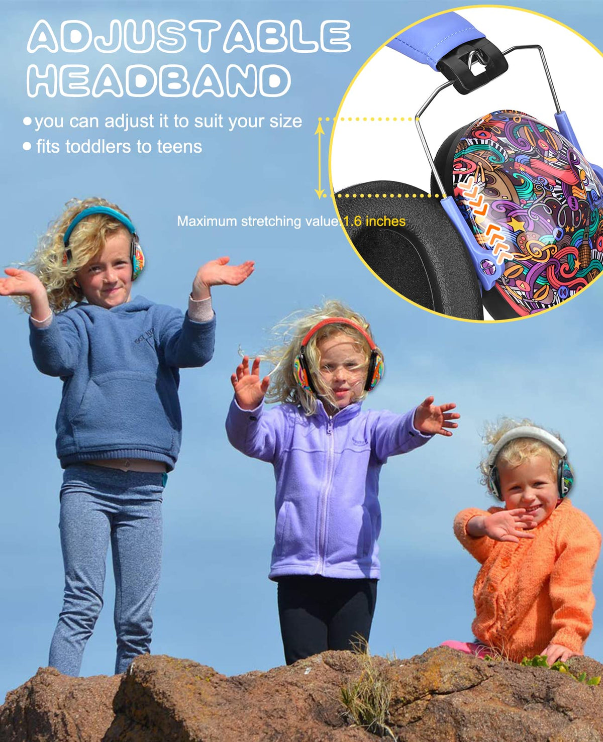 Adjustable headband grows with your child for lasting use