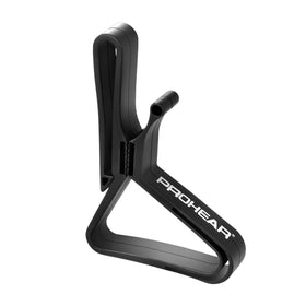 PROHEAR shooting ear protection holder with belt clip keeps earmuffs within reach on the range.