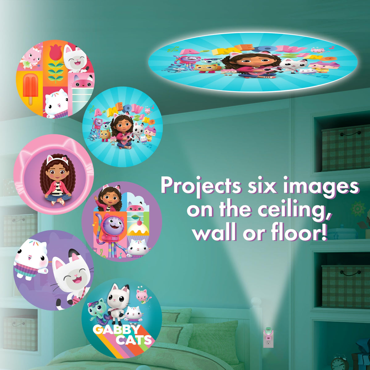 Projectables Gabby's Dollhouse image 2: Colorful wall projection to spark imagination during playtime
