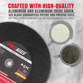 Promaker 14in metal-cutting wheel for steel delivers smooth performance