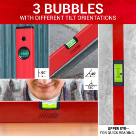 Promaker aluminum level resists drops on the job site