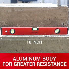 Promaker 18 inch level compact design fits in your toolbox