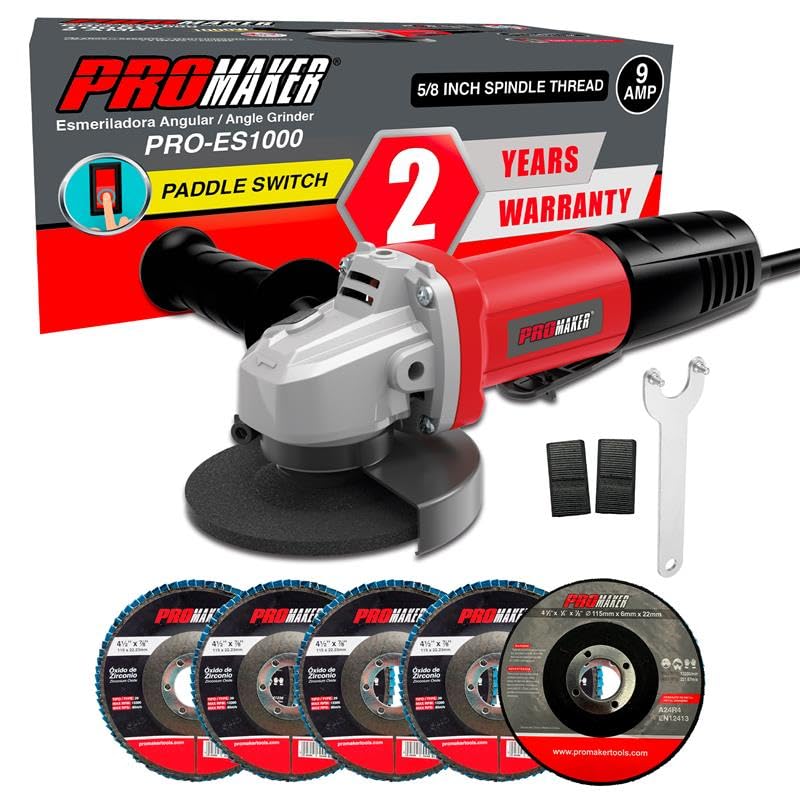 Promaker 9Amp angle grinder body for fast metal cutting and grinding