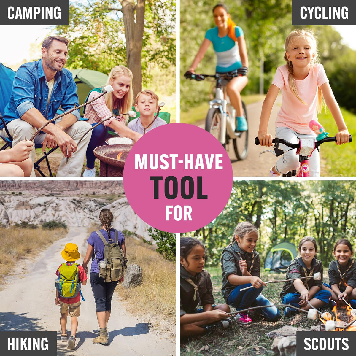 PRO-MASTER pink bottle opener for easy beverages during outdoor adventures