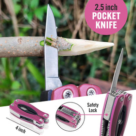 PRO-MASTER pink folding saw enables compact pruning and quick woodwork
