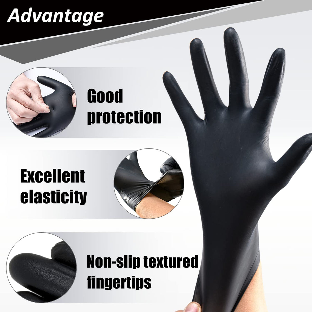PROMEDIX P nitrile gloves box side highlighting latex-free material for sensitive hands.