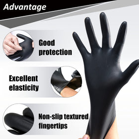 PROMEDIX P nitrile gloves box side highlighting latex-free material for sensitive hands.