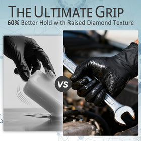 Promedix P nitrile gloves offer reliable grip on oily or wet tasks