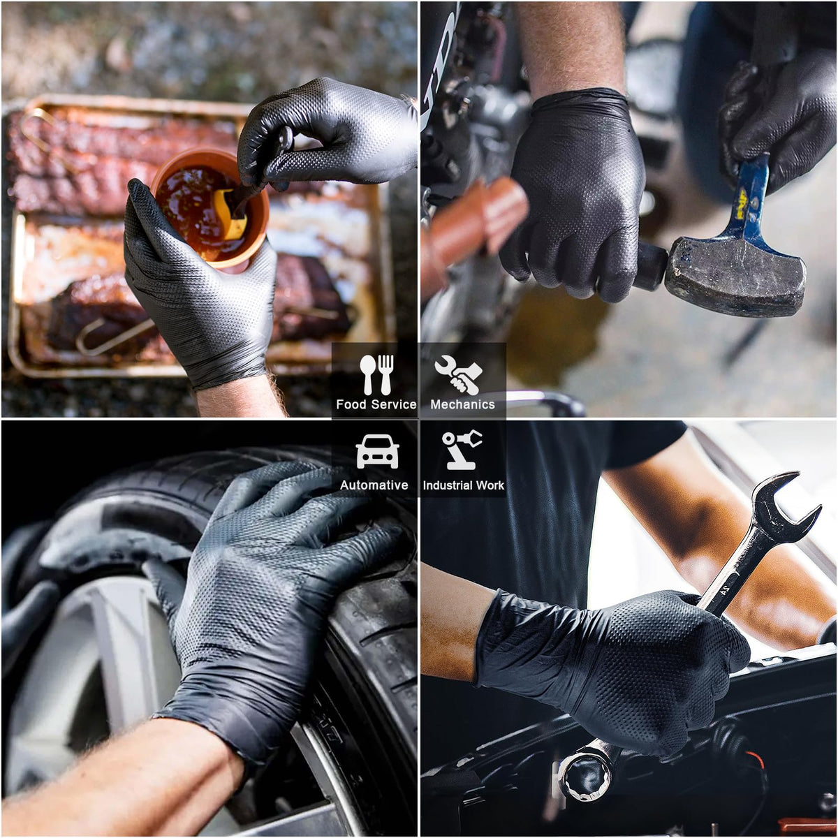 Promedix P durable nitrile gloves for industrial auto and home use