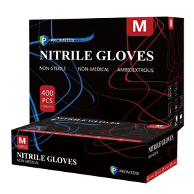 PROMEDIX P nitrile gloves pack front, powder-free and ideal for everyday kitchen tasks.