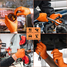 PROMEDIX P nitrile gloves palm texture enhances precise control during mechanical repairs.