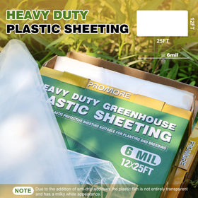 PROMORE 6mil heavy-duty sheeting stands up to wind and rain.