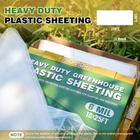 PROMORE greenhouse plastic diffuses light over 90% for even plant growth.
