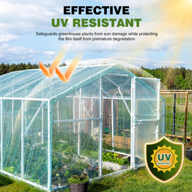 PROMORE 6Mil film with UV blockers reduces harmful rays, extending film life.