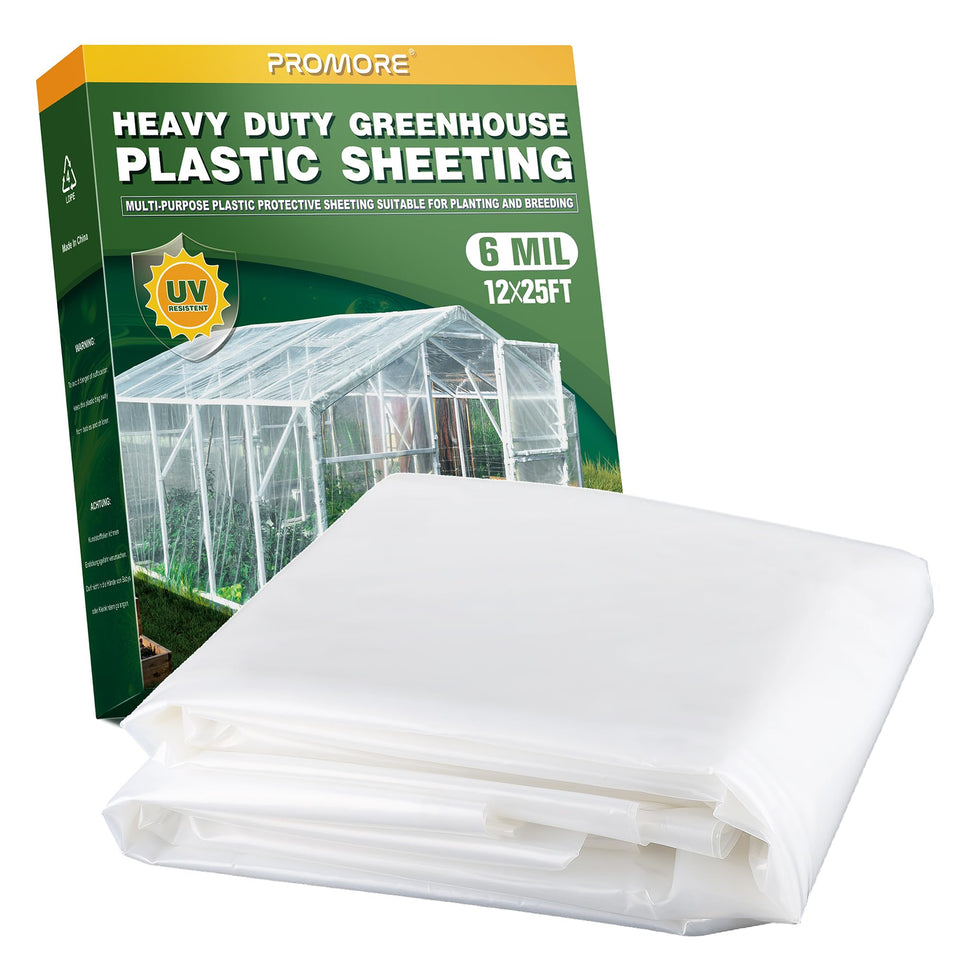 PROMORE plastic sheeting for greenhouse use provides durable protection and even light diffusion.