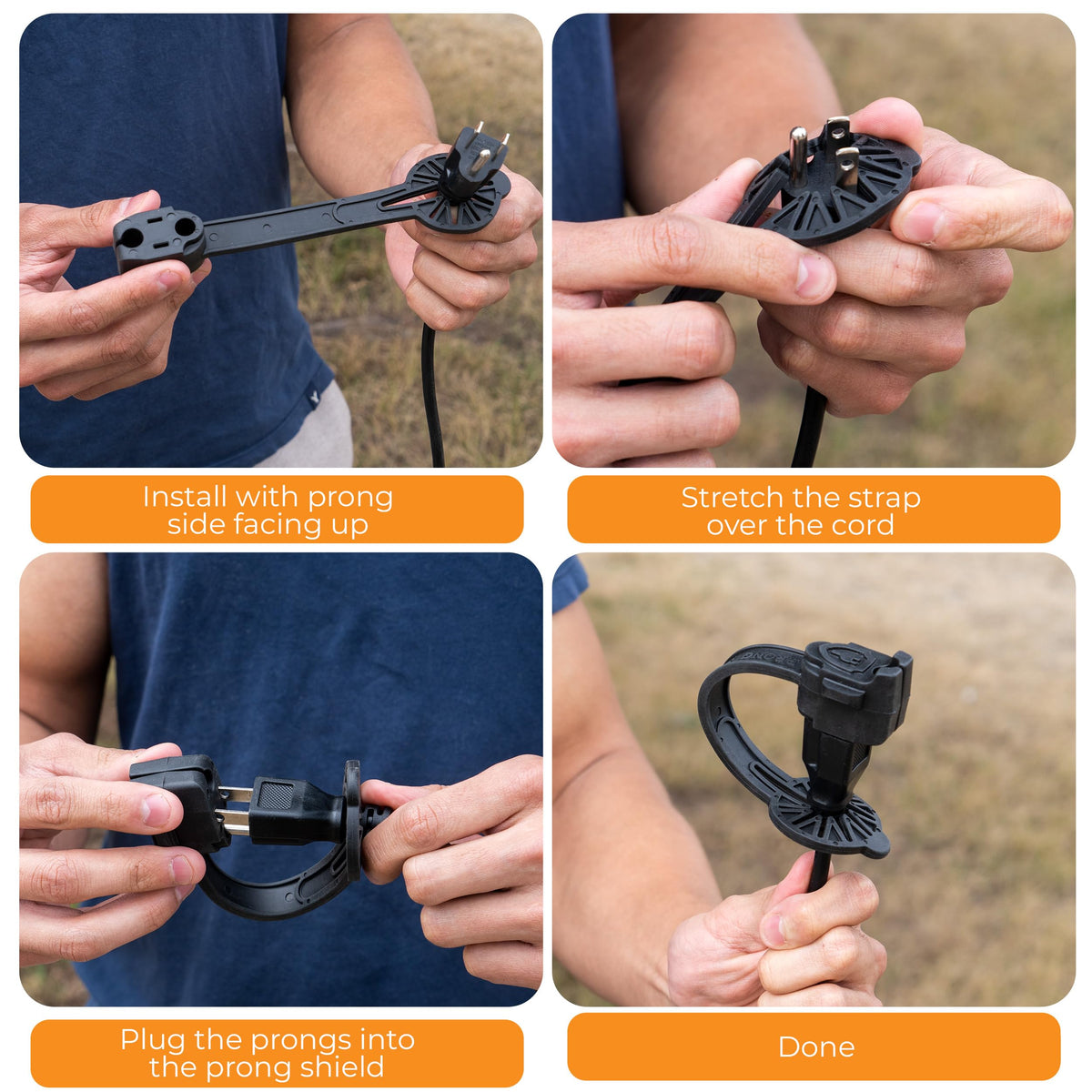 Prong Shield 2-prong or 3-prong protection for outdoor plugs