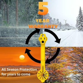 Tool-free use suitable for 2-prong and 3-prong plugs outdoors.