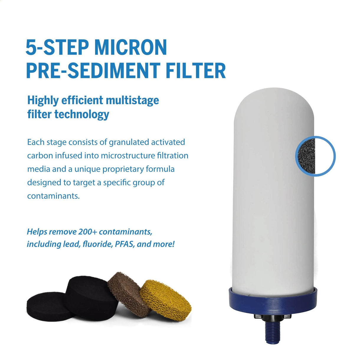 ProOne G-Series 7-Inch filter pack in use; delivers cleaner water while preserving minerals.