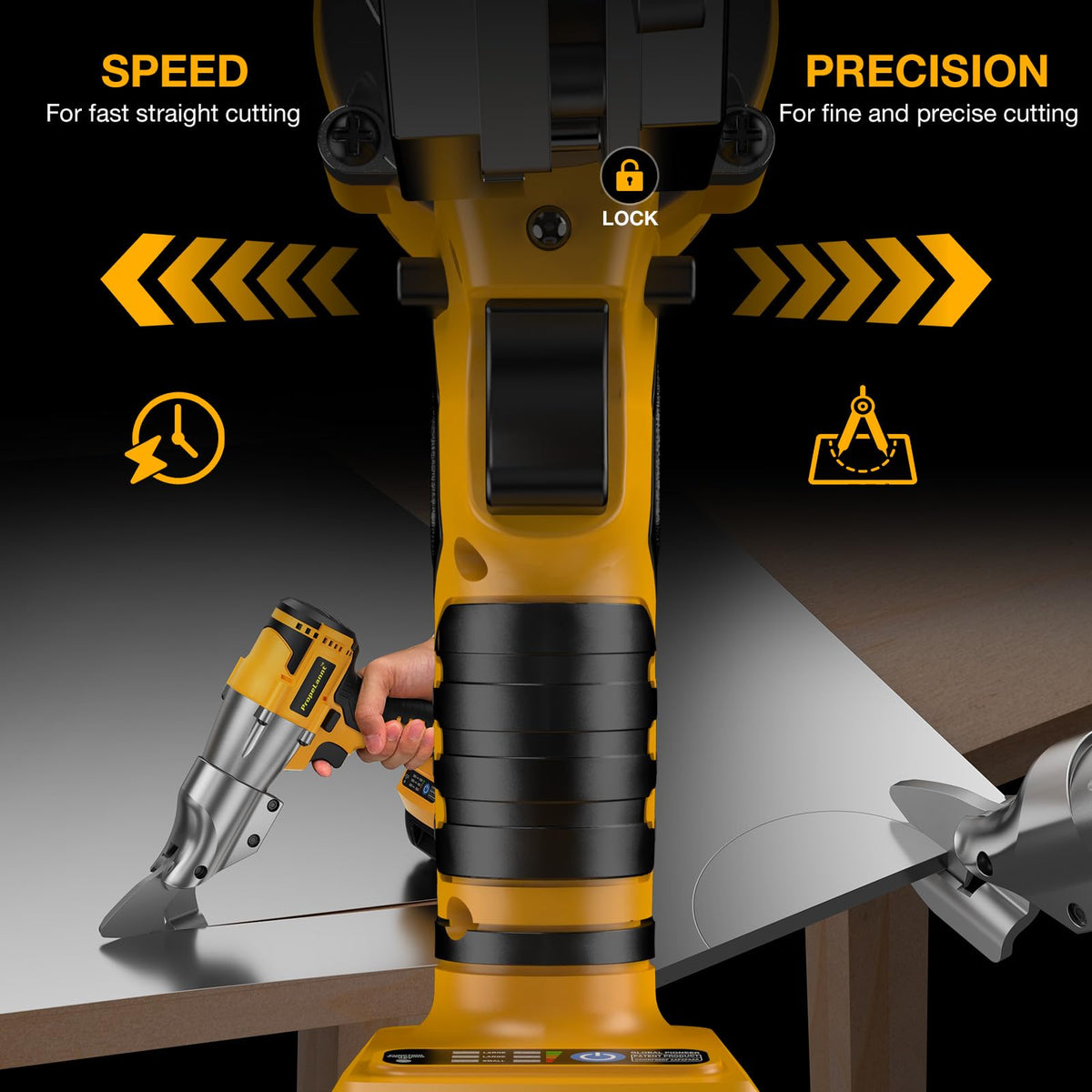 PropeLannt built in LED light improves visibility in dim workshops for precise cuts.