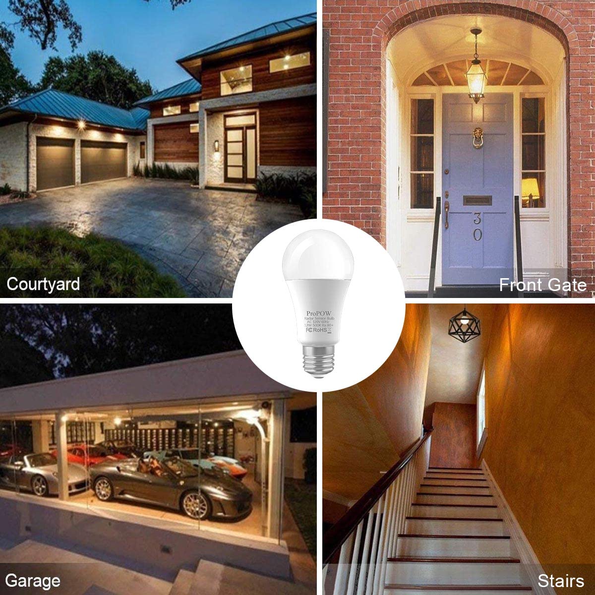 ProPOW auto on/off sensor helps conserve energy at dusk.