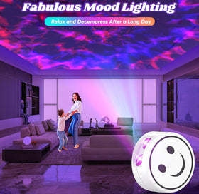 Proran Galaxy Projector on a bedside table as stylish bedroom decor