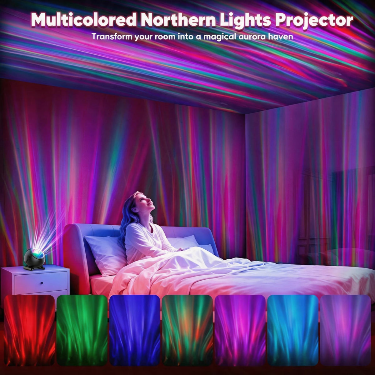 Proran Northern Lights Projector timer feature lets you automate auto-off for bedtime routines and energy savings