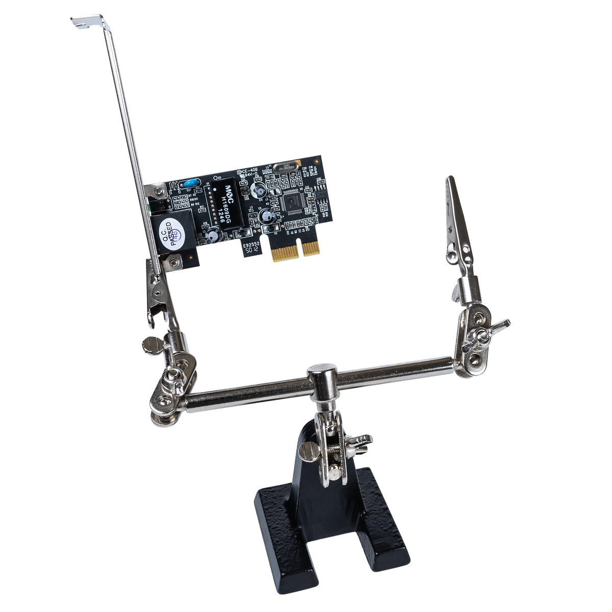 Pro'sKit Helping Hands compact base dimensions for easy workstation fit