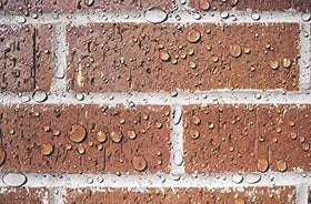Prosoco Sure Klean Weather Seal Siloxane PD brush application seals brick surfaces for protection.
