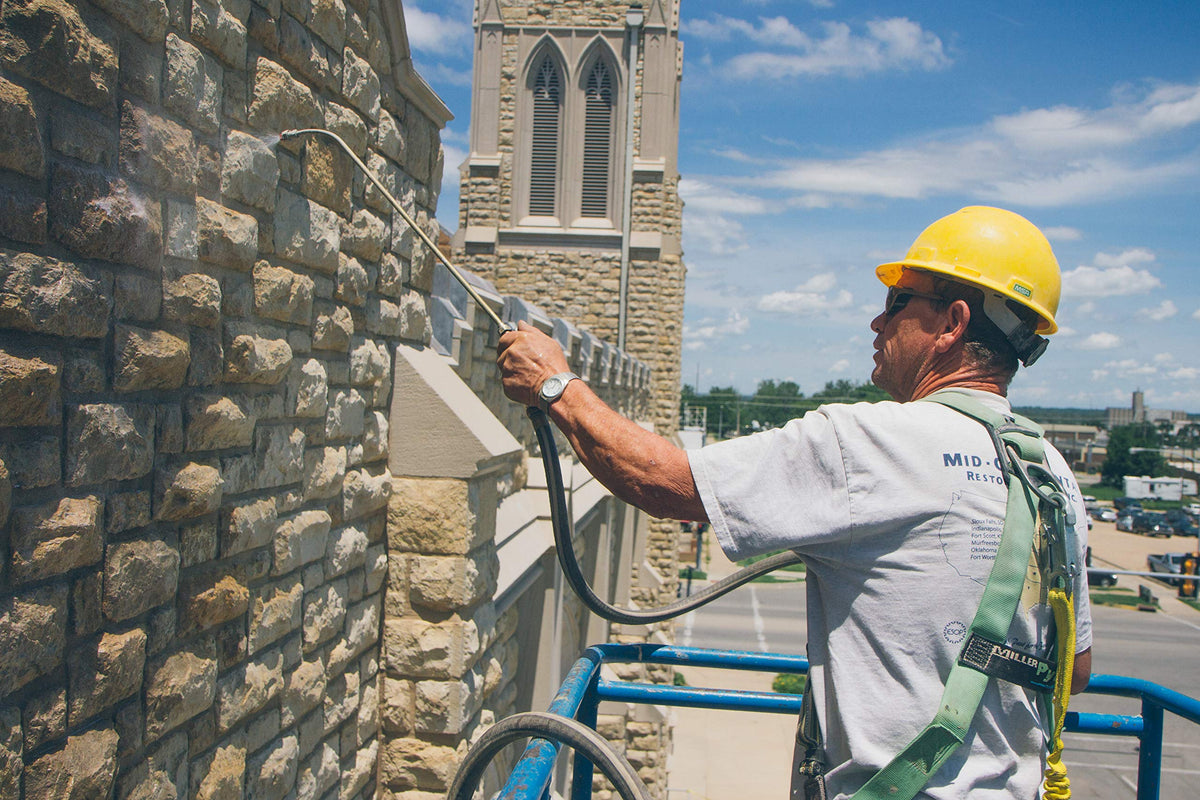 Prosoco Sure Klean Weather Seal Siloxane PD seals masonry surfaces against moisture intrusion.