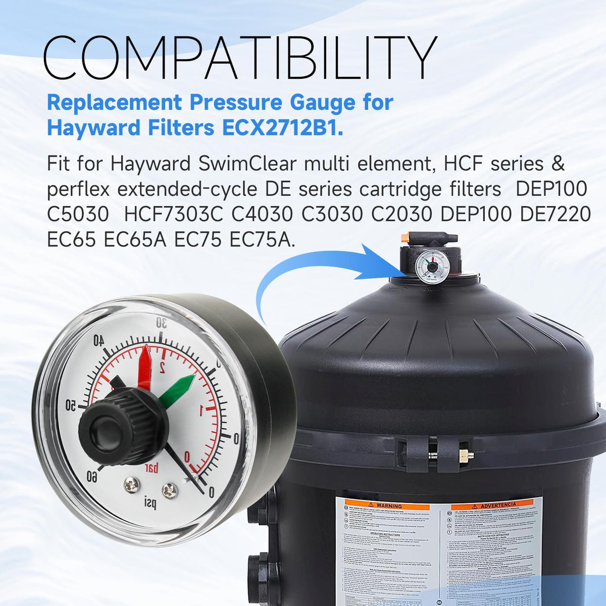 Prosocool ECX2712B1 compatibility note helps users confirm Hayward model fit.