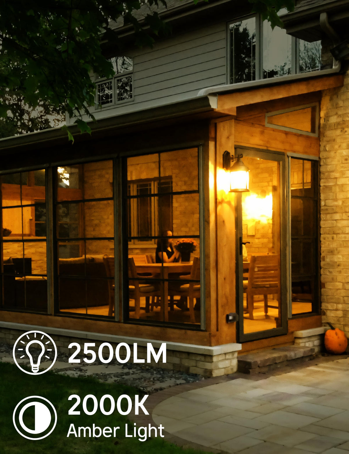 Prosperbiz A21 23W yellow LED porch bulb for welcoming entry lighting