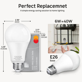 Prosperbiz E26-base bulb fits standard sockets for porch and garage